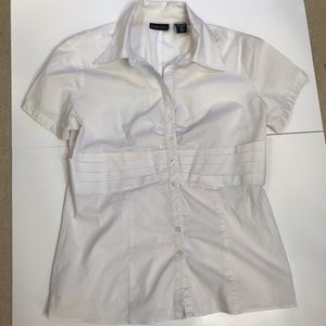 White Short Sleeve Button Down